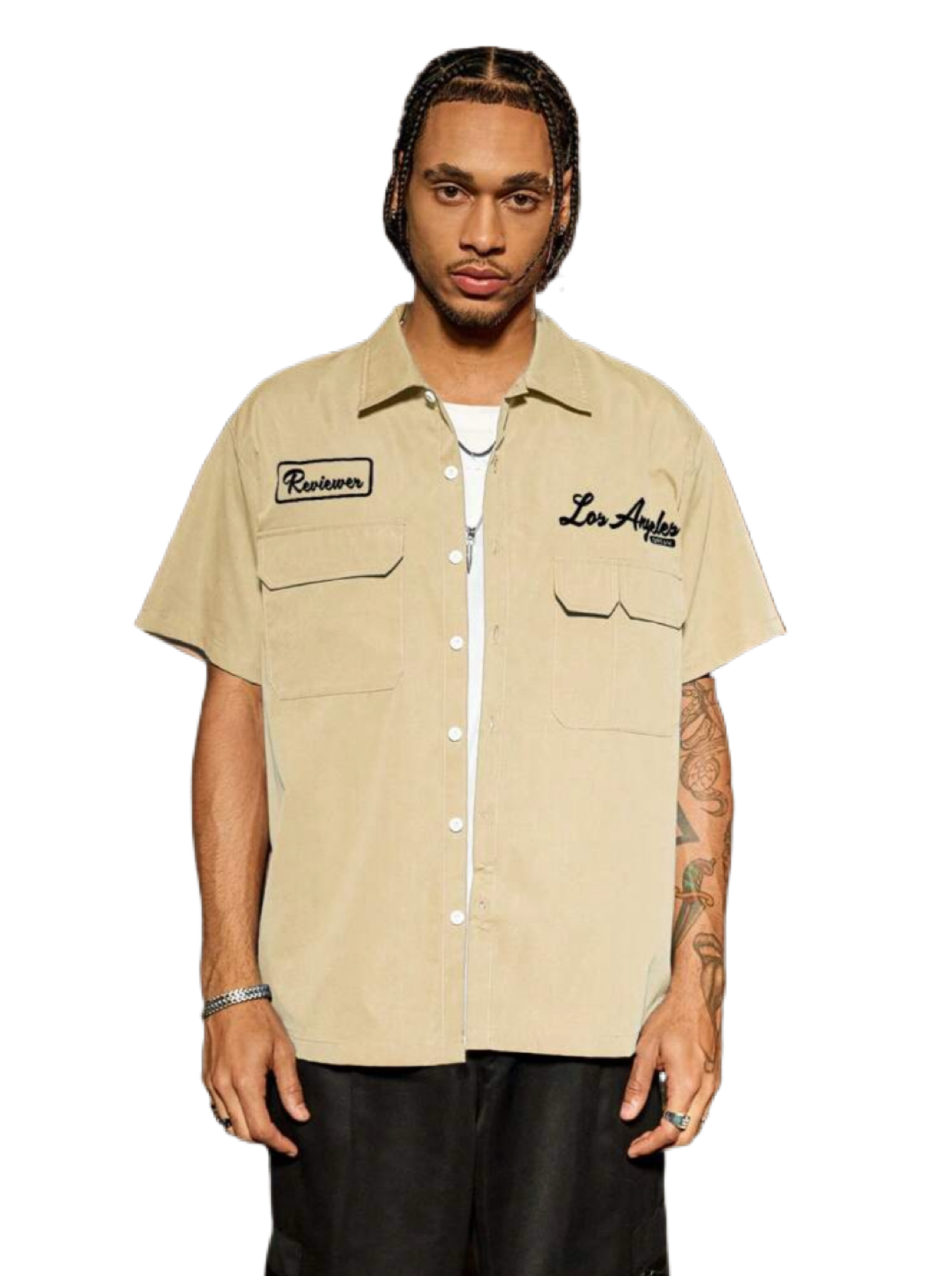 Men’s Loose Fit Streetrush Casual Multi Pocket Shirt