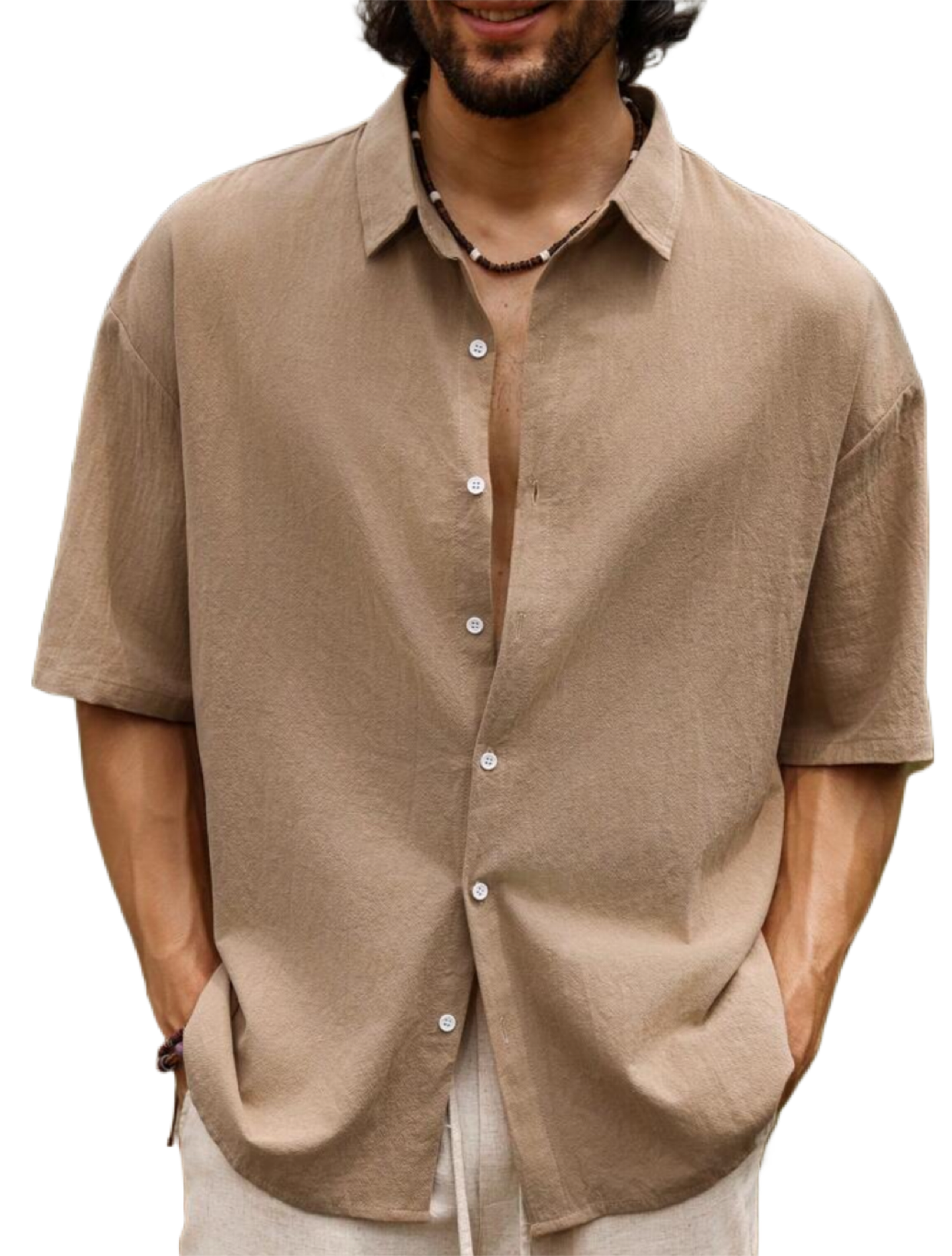 Men’s Solid Color Short Sleeve Shirt