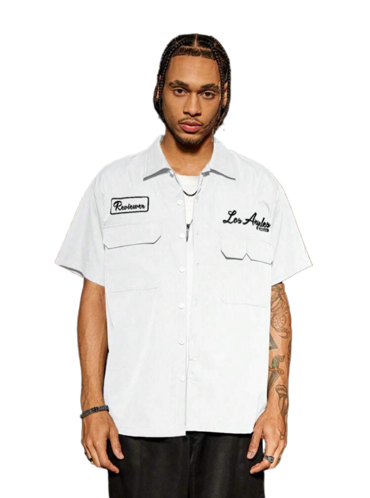 Men’s Loose Fit Streetrush Casual Multi Pocket Shirt
