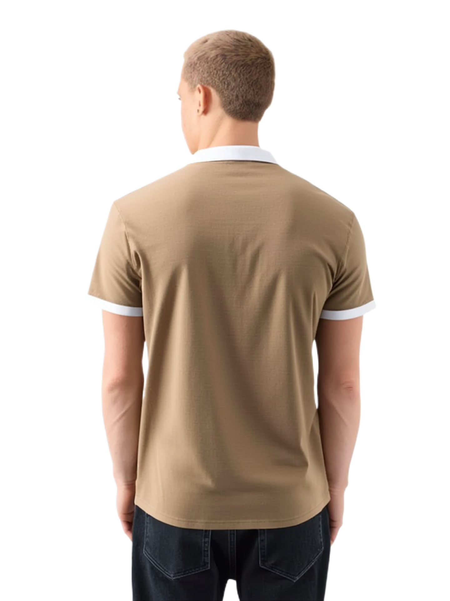 Men Trim Polo Shirt, Half Button