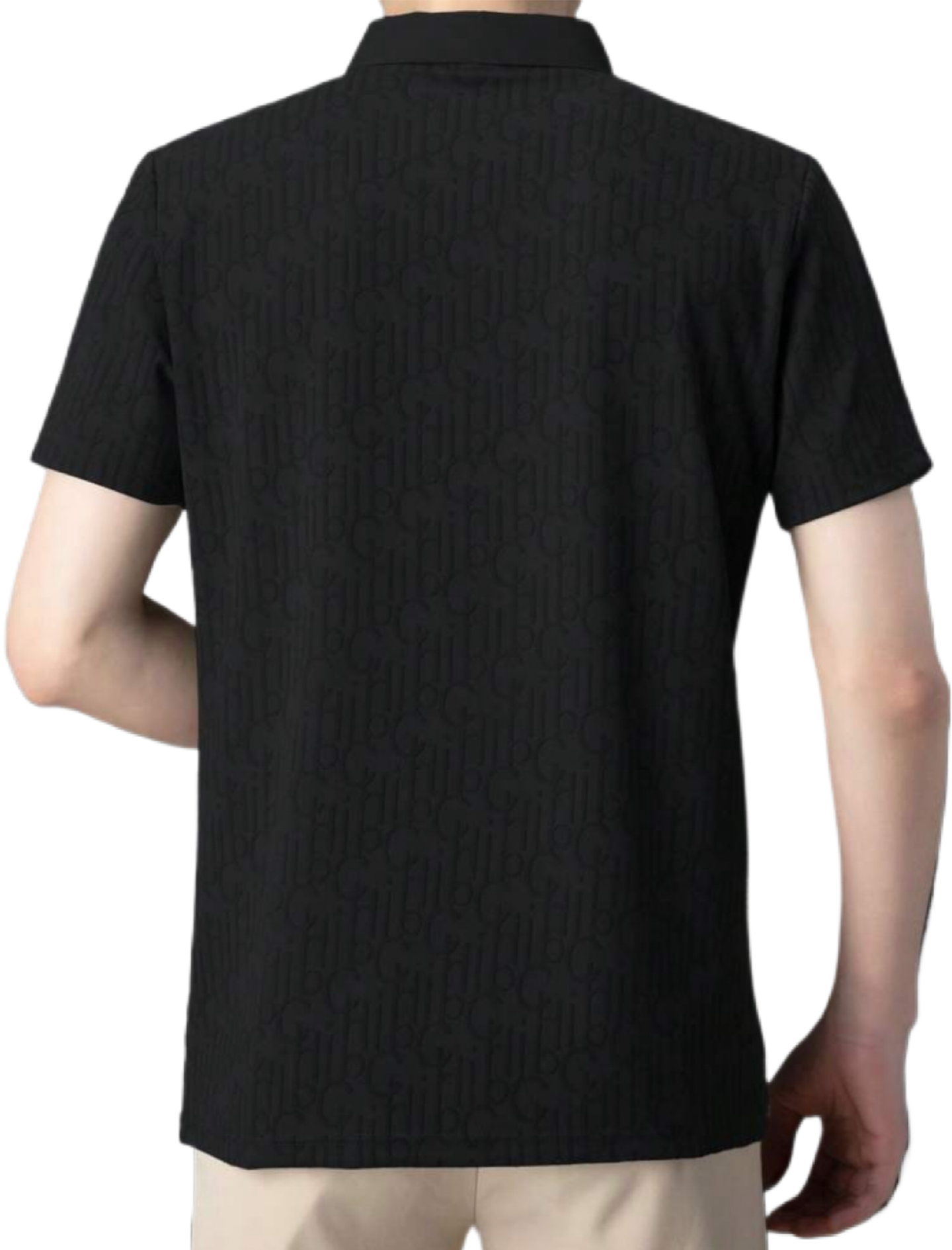 Men's Summer Waffle Pattern Business Casual Wear Polo Shirt