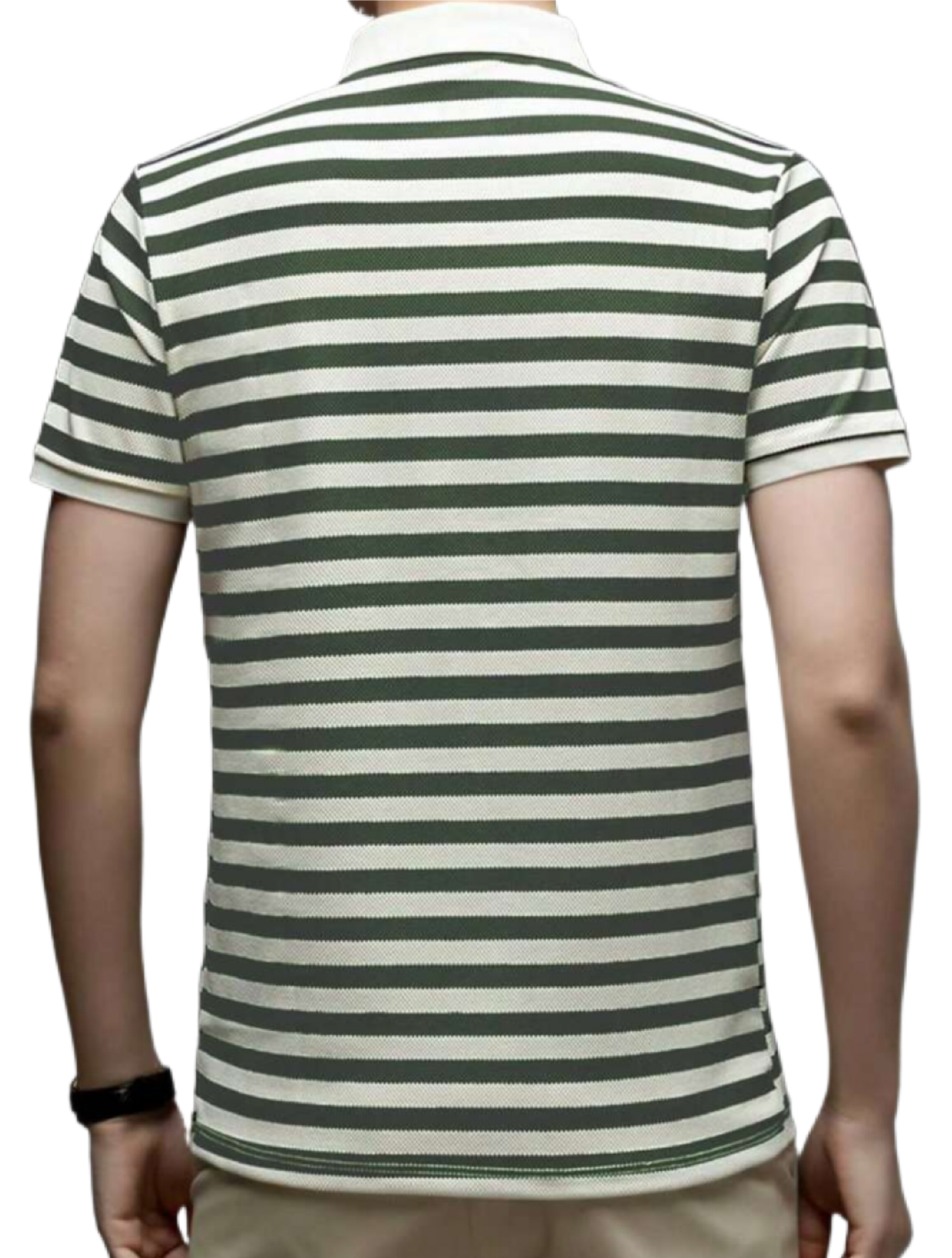 Knit Men’s Stripped Polo Shirt