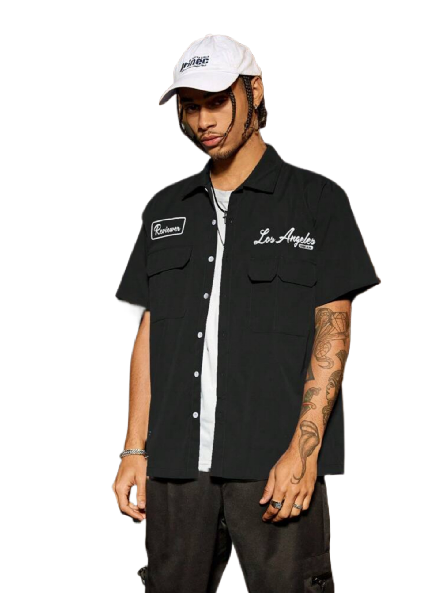 Men’s Loose Fit Streetrush Casual Multi Pocket Shirt