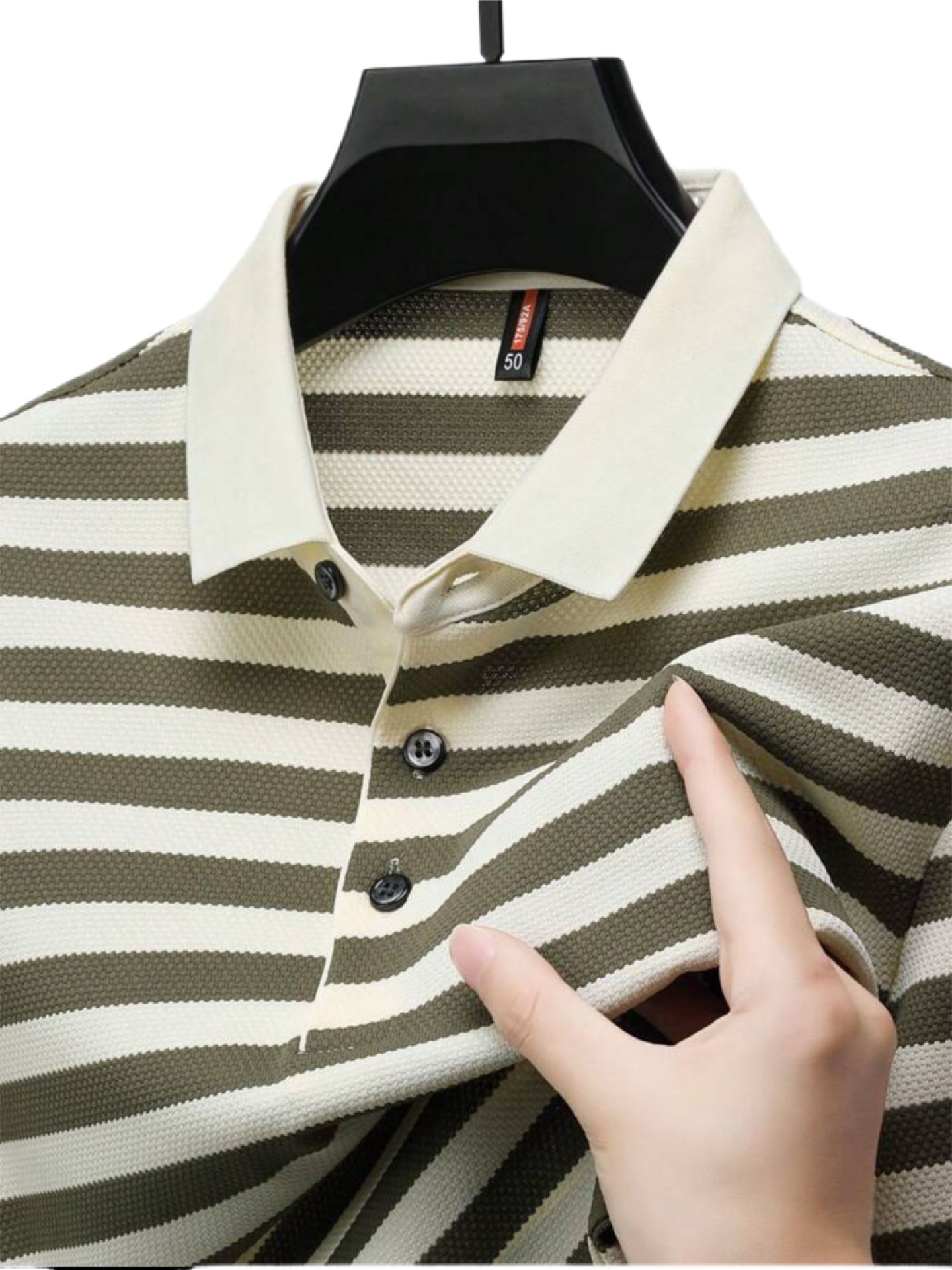 Knit Men’s Stripped Polo Shirt