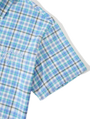 Men's Streetrush Plaid Single Breasted Short Sleeve Casual Shirt
