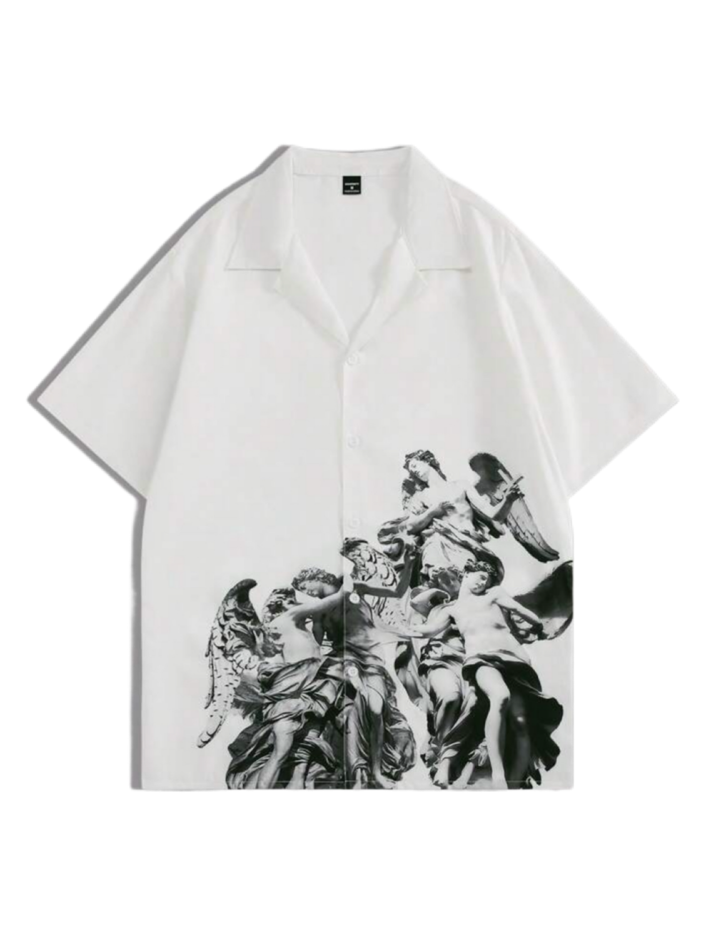 Men’s Simple Printed Short Sleeve Casual Shirt
