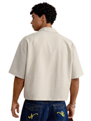 Men's Roman Portrait Print Short Sleeve Casual Shirt