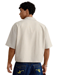 Men's Roman Portrait Print Short Sleeve Casual Shirt