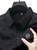 Men's Summer Waffle Pattern Business Casual Wear Polo Shirt