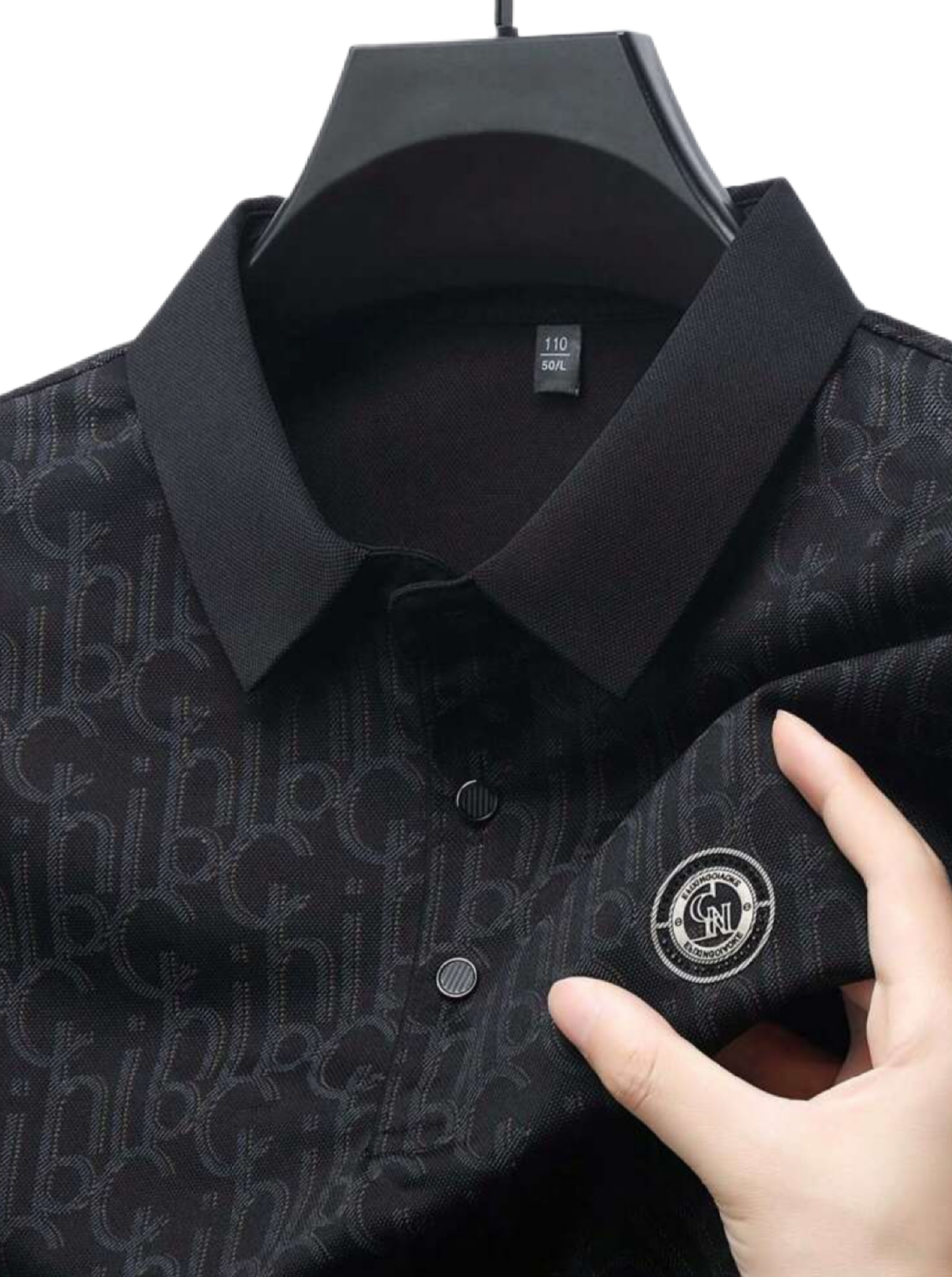 Men's Summer Waffle Pattern Business Casual Wear Polo Shirt