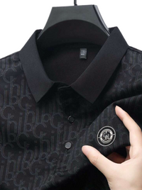 Men's Summer Waffle Pattern Business Casual Wear Polo Shirt