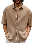 Men’s Solid Color Short Sleeve Shirt