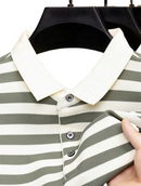 Knit Men’s Stripped Polo Shirt