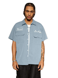 Men’s Loose Fit Streetrush Casual Multi Pocket Shirt