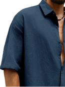 Men’s Solid Color Short Sleeve Shirt
