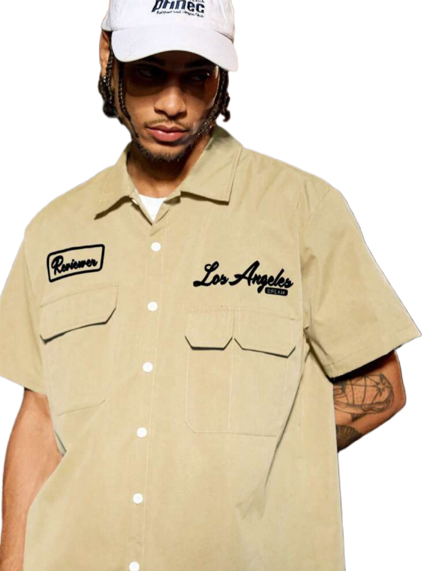 Men’s Loose Fit Streetrush Casual Multi Pocket Shirt