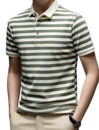 Knit Men’s Stripped Polo Shirt