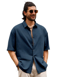 Men’s Solid Color Short Sleeve Shirt