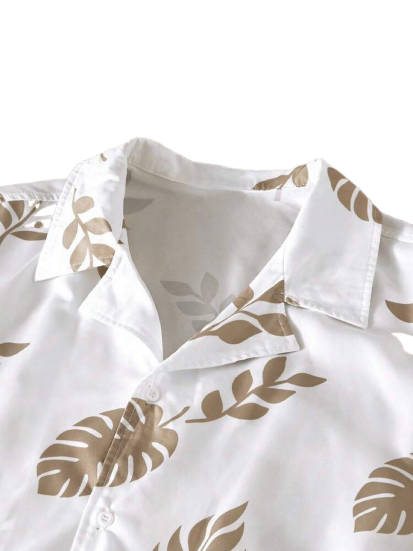 Men's Casual 2pcs Short Sleeve Shirt & Elastic Waist Straight Leg Shorts Set