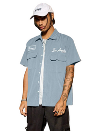Men’s Loose Fit Streetrush Casual Multi Pocket Shirt