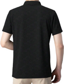 Men's Summer Waffle Pattern Business Casual Wear Polo Shirt