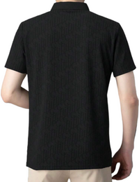 Men's Summer Waffle Pattern Business Casual Wear Polo Shirt