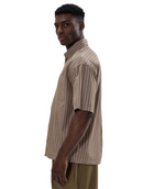 Musero Button Up Short Sleeve Striped Shirt