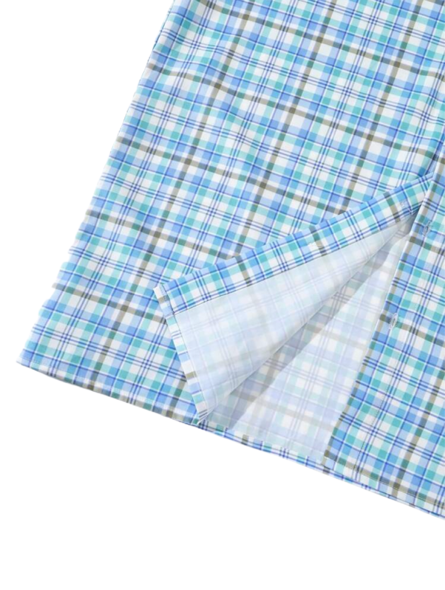Men's Streetrush Plaid Single Breasted Short Sleeve Casual Shirt