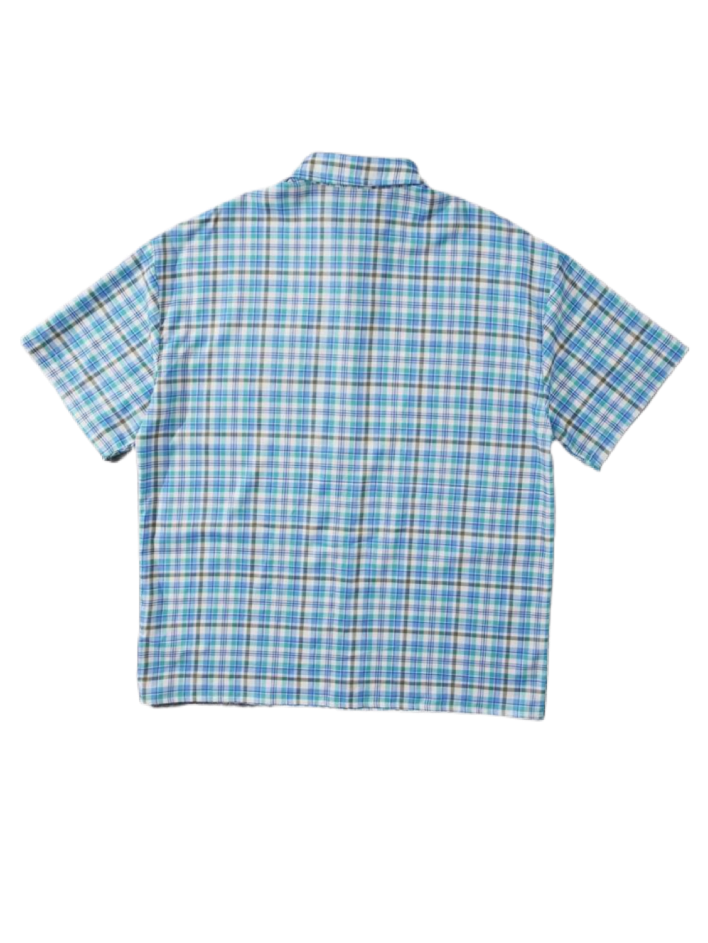 Men's Streetrush Plaid Single Breasted Short Sleeve Casual Shirt