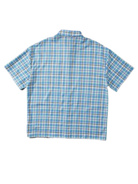 Men's Streetrush Plaid Single Breasted Short Sleeve Casual Shirt