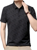 Men's Summer Waffle Pattern Business Casual Wear Polo Shirt
