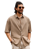 Men’s Solid Color Short Sleeve Shirt