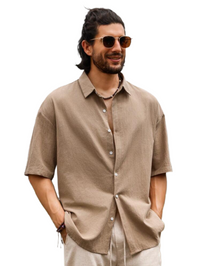 Men’s Solid Color Short Sleeve Shirt