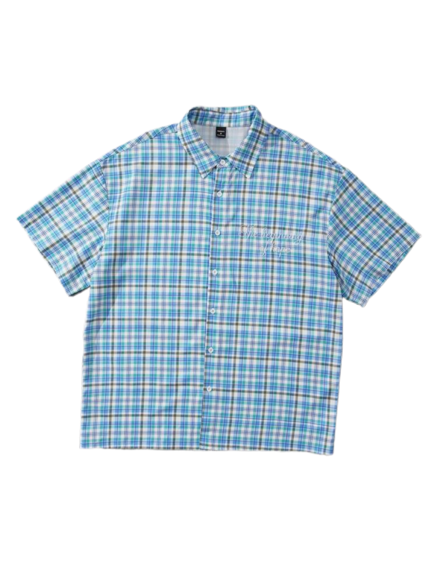 Men's Streetrush Plaid Single Breasted Short Sleeve Casual Shirt