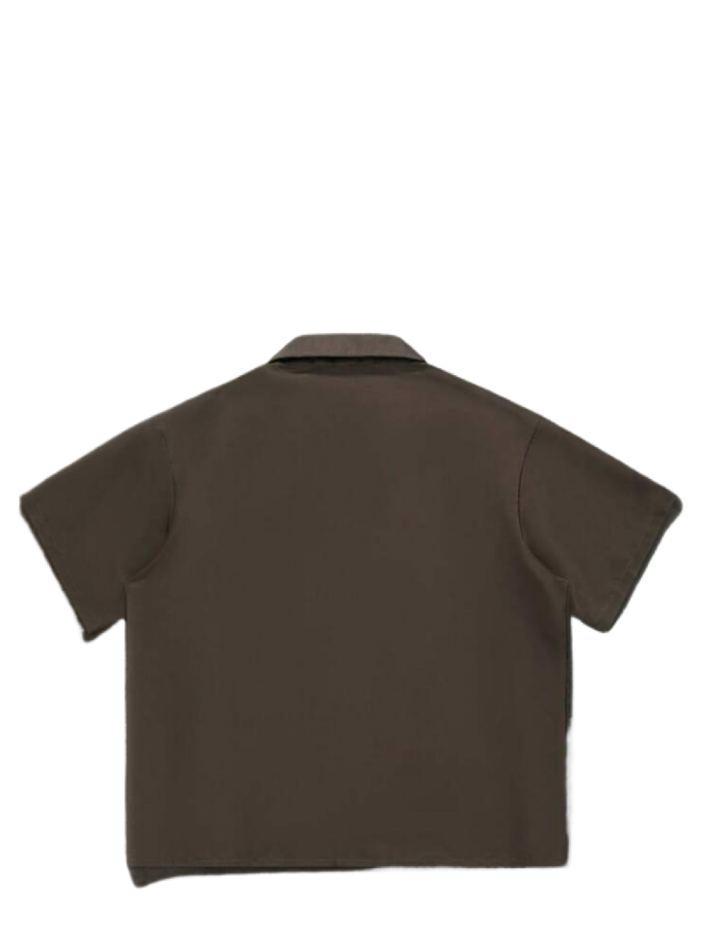 Men's Casual Front Zipper Short Sleeve Graphic Print Shirt