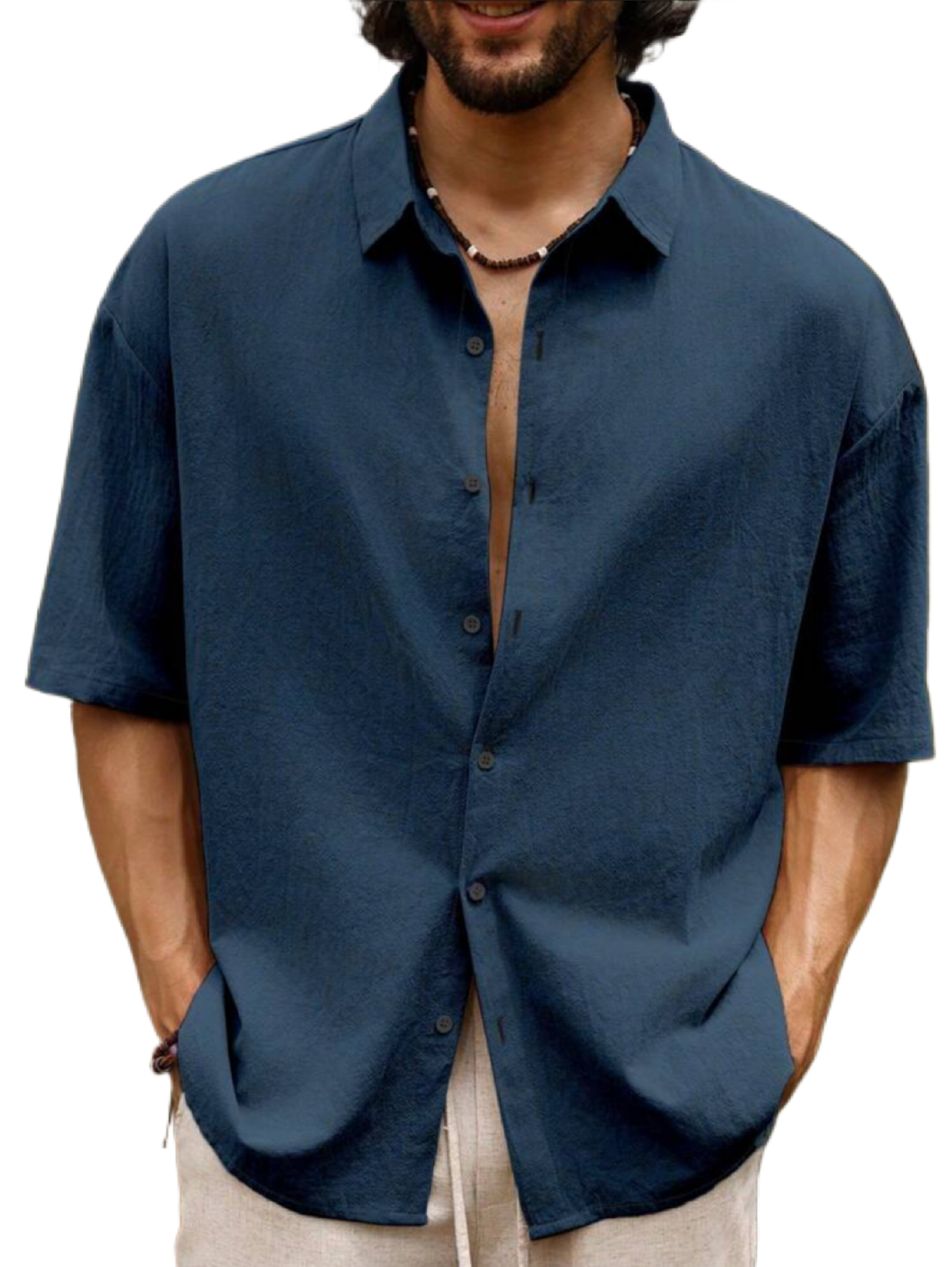 Men’s Solid Color Short Sleeve Shirt