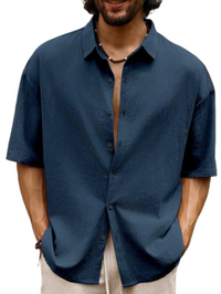 Men’s Solid Color Short Sleeve Shirt