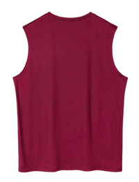 Men's Casual Letter & Heart Print Round Neck Tank Top