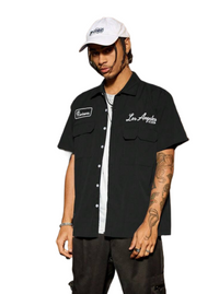 Men’s Loose Fit Streetrush Casual Multi Pocket Shirt