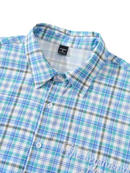 Men's Streetrush Plaid Single Breasted Short Sleeve Casual Shirt