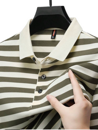 Knit Men’s Stripped Polo Shirt