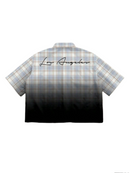 Manfinity Striped Plaid Pattern Fashion Streetwear Men's Standard Fit Short Sleeve Shirt