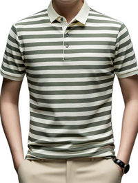 Knit Men’s Stripped Polo Shirt