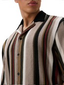 Men’s Loose Striped Short Sleeve Shirt
